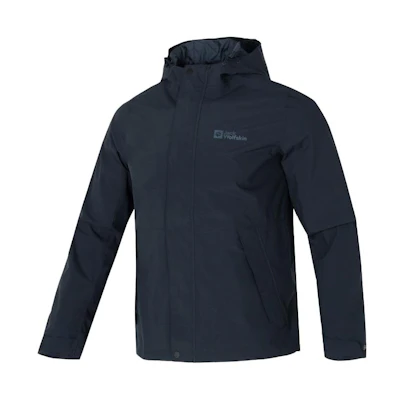 Jack Wolfskin Blue Hooded Waterproof Windproof Breathable Jacket 5124051-1010