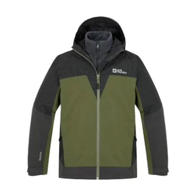 Jack Wolfskin Fleece Lined Waterproof Windproof Hooded Jacket. 5122191