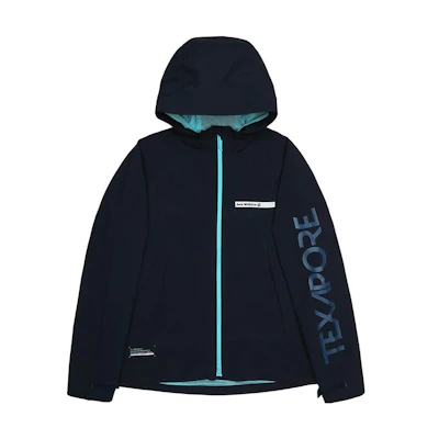 Jack Wolfskin Blue Windproof Outdoor Jacket with Letter Print Design 5023951