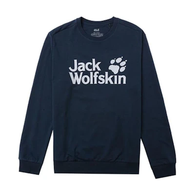 Jack Wolfskin Casual Crewneck Sweatshirt with Logo Print 5720013