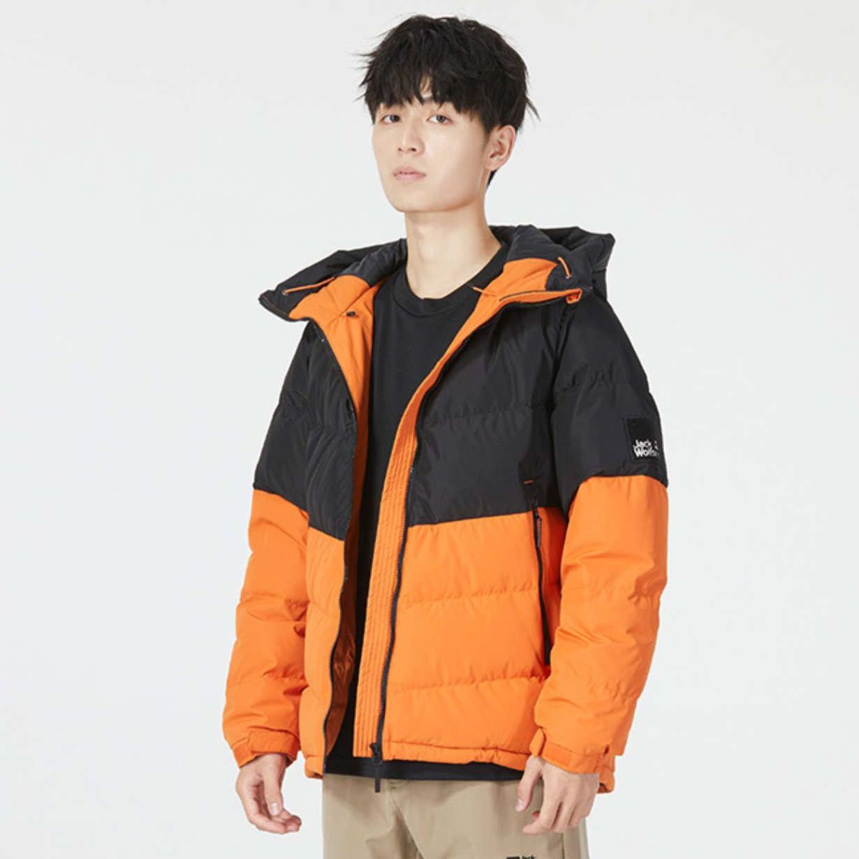 Jack Wolfskin Colorblock Windproof Down Jacket Unisex Outdoor Wear 5221052 圖 5