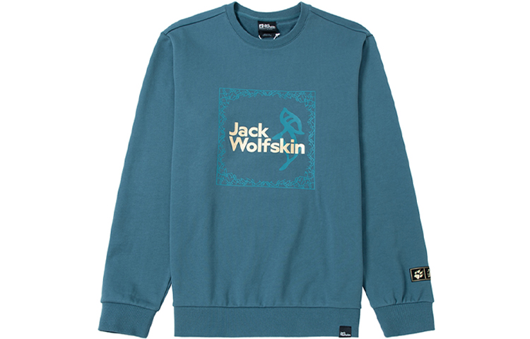 Jack Wolfskin Letter Graphic Printed Crewneck Long Sleeve Unisex Sweatshirt 5723011
