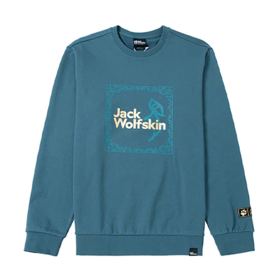 Jack Wolfskin Letter Graphic Printed Crewneck Long Sleeve Unisex Sweatshirt 5723011