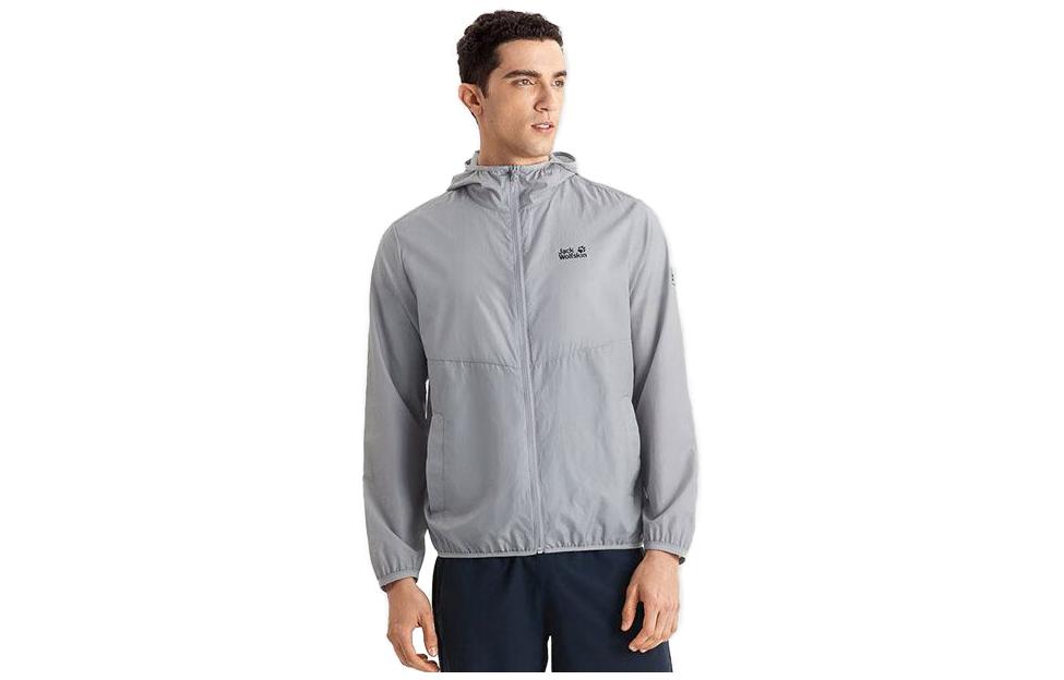 Jack Wolfskin Logo Printed Windproof Outdoor Hooded Jacket 5320112