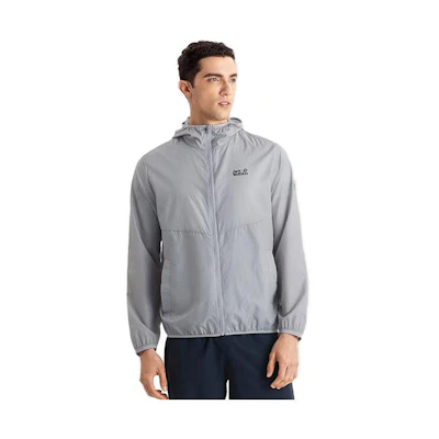 Jack Wolfskin Logo Printed Windproof Outdoor Hooded Jacket 5320112
