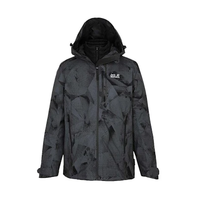 Jack Wolfskin Patterned Waterproof Breathable Detachable Inner Jacket 5118596