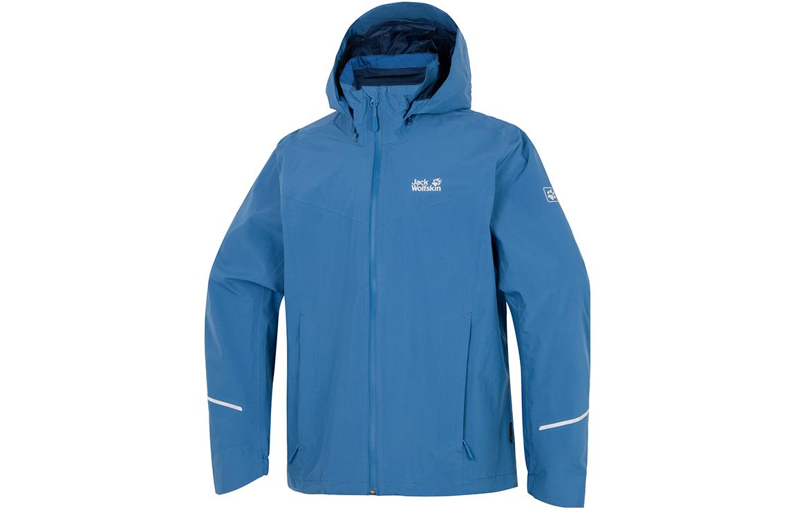 Jack Wolfskin Teal Blue Logo Printed Hooded Jacket 5021271