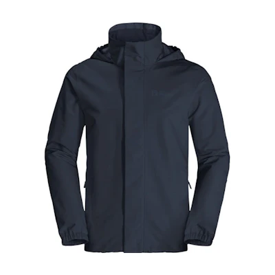 Jack Wolfskin Waterproof Hooded Outdoor Hiking Jacket - Blue European Fit 11111421-010