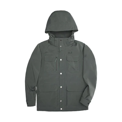 Jack Wolfskin Waterproof Windproof Outdoor Hiking Stretch Hooded Jacket 5120391