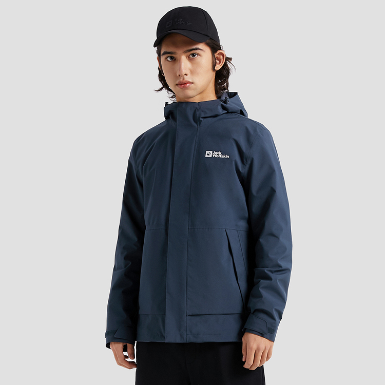Jack Wolfskin Waterproof Windproof Outdoor Hiking Jacket with Hoodie 5123071 圖 3