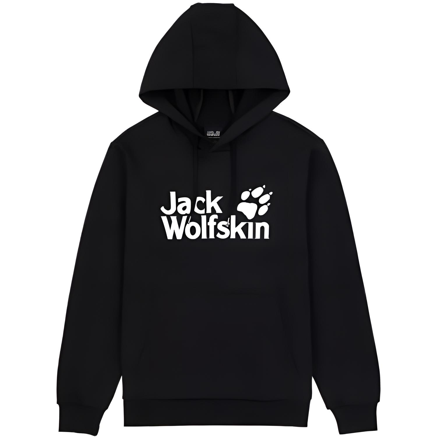 Jack Wolfskin Wolf Claw Retro Logo Print Pullover Hoodie Unisex Long Sleeve 5720092