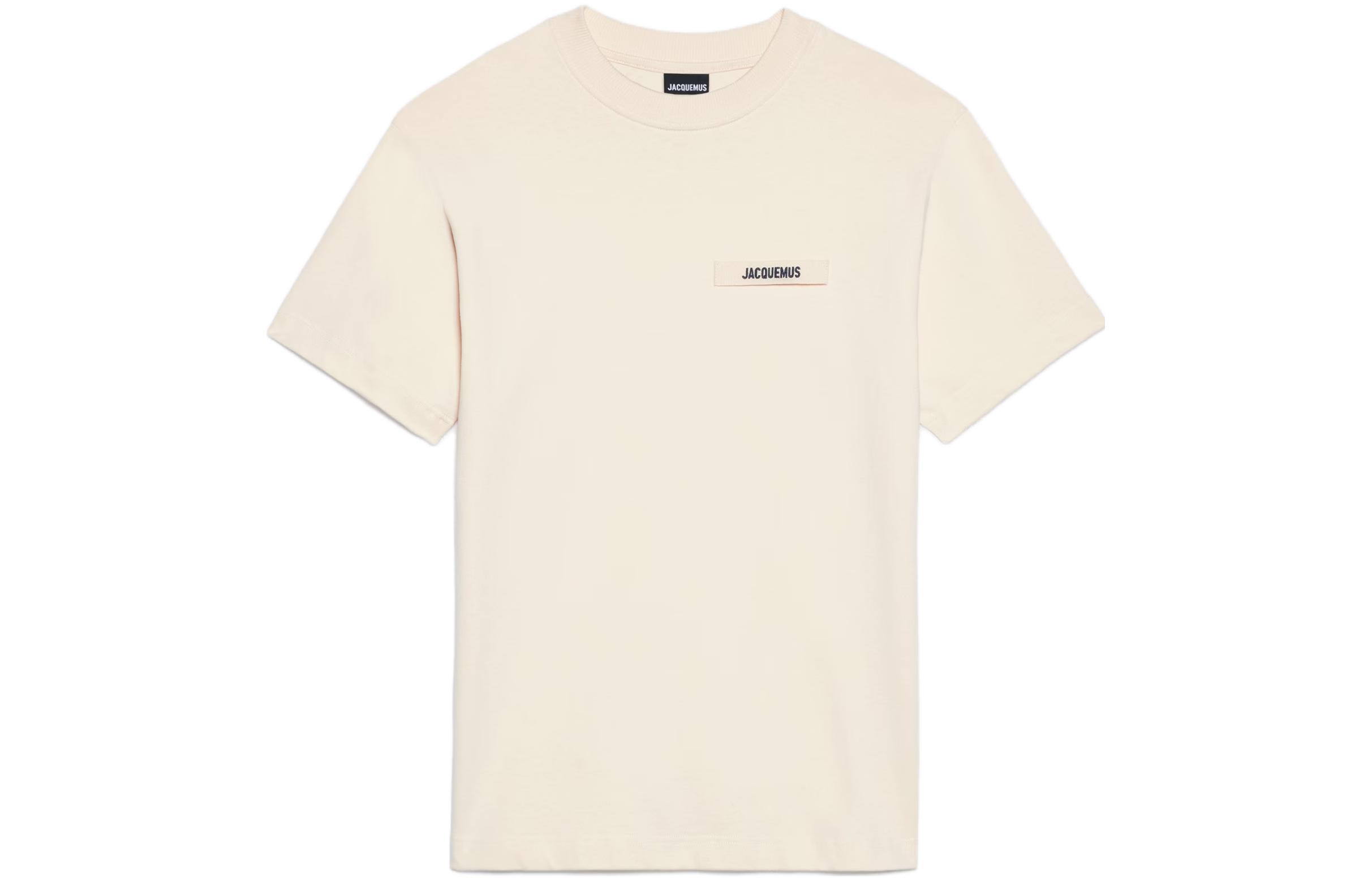 Jacquemus  Beige Short-Sleeve T-Shirt with Letter Print. 245JS208-2125-150