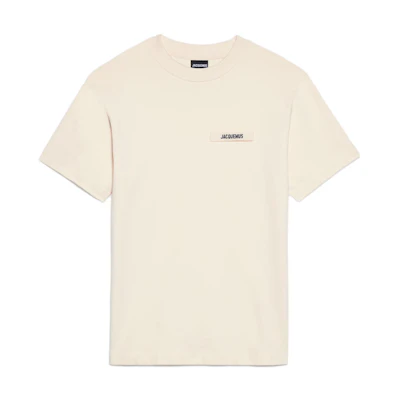 Jacquemus Beige Short-Sleeve T-Shirt with Letter Print. 245JS208-2125-150