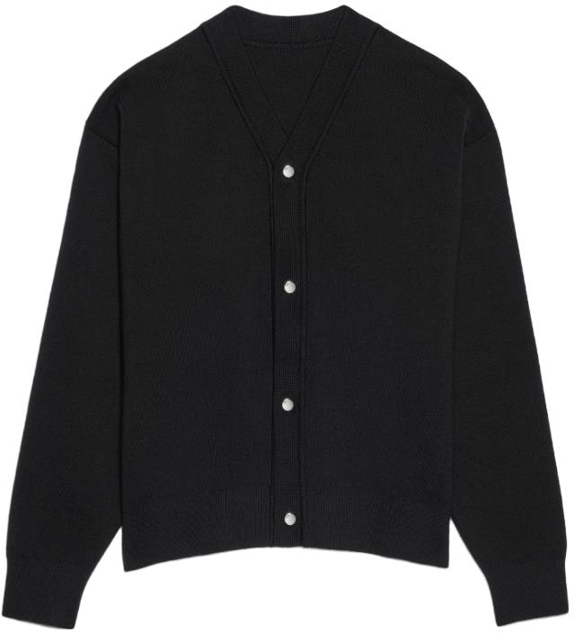 jacquemus-black-solid-v-neck-button-up-slim-fit-long-sleeve-knit-cardigan-245-kn-292-2359-990