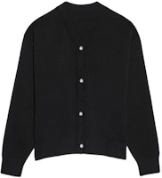 Jacquemus Black Solid V-Neck Button-Up Slim Fit Long Sleeve Knit Cardigan 245KN292-2359-990 Jacquemus Black Solid V-Neck Button-Up Slim Fit Long Sleeve Knit Cardigan 245KN292-2359-990