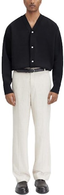 Jacquemus Black Solid V-Neck Button-Up Slim Fit Long Sleeve Knit Cardigan 245KN292-2359-990 Lookbook Jacquemus Black Solid V-Neck Button-Up Slim Fit Long Sleeve Knit Cardigan 245KN292-2359-990