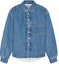 Buy Jacquemus Blue Denim Jacket with Single-Breasted Collar and Long Sleeves. 24E245DE0341521