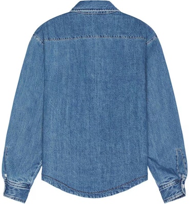 Jacquemus Blue Denim Jacket with Single-Breasted Collar and Long Sleeves. 24E245DE0341521 Lookbook Jacquemus Blue Denim Jacket with Single-Breasted Collar and Long Sleeves. 24E245DE0341521