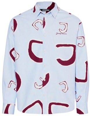 Jacquemus Light Blue Button-Up Long Sleeve Shirt with All-Over Print. 245SH001-1585-3CV Buy Jacquemus Light Blue Button-Up Long Sleeve Shirt with All-Over Print. 245SH001-1585-3CV