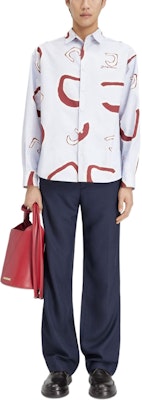 Jacquemus Light Blue Button-Up Long Sleeve Shirt with All-Over Print. 245SH001-1585-3CV Shop Jacquemus Light Blue Button-Up Long Sleeve Shirt with All-Over Print. 245SH001-1585-3CV