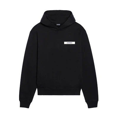 Jacquemus Logo Oversized Pullover Hoodie Black. 245JS247-2036-990