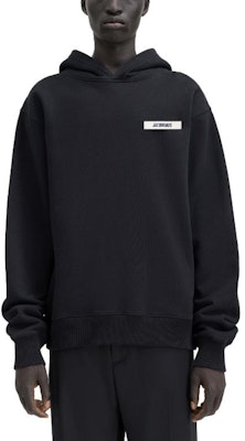 Jacquemus Logo Oversized Pullover Hoodie Black. 245JS247-2036-990 Lookbook Jacquemus Logo Oversized Pullover Hoodie Black. 245JS247-2036-990