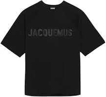 Order Jacquemus Oversized Raglan Sleeve Pullover Crewneck T-Shirt Black 245JS212-2031-990
