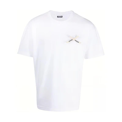 Jacquemus Short-Sleeve T-Shirt with Logo Patch Crewneck. 236JS1962003100