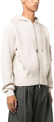 Jacquemus Hoodie Beige Warna Solid Zip & Drawstring Knit. 236KN261-2315-150 Purchase Jacquemus Hoodie Beige Warna Solid Zip & Drawstring Knit. 236KN261-2315-150