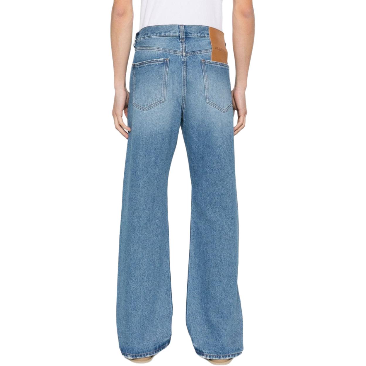 Purchase Jacquemus Celana Jeans Blue Wide-Leg dengan Resleting. 24E245DE0281513-33C