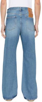 Purchase Jacquemus Washed Wide-Leg Jeans with Zipper in Blue. 24E245DE0281513-33C