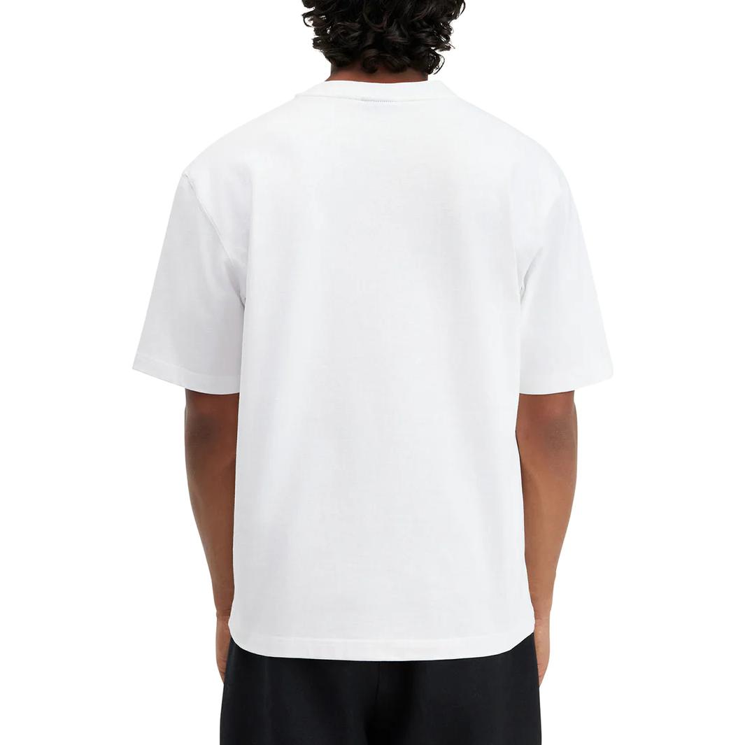 Shop ジャックムス ホワイト フローラル柄 クルーネック 半袖 Tシャツ 236JS18420991FM