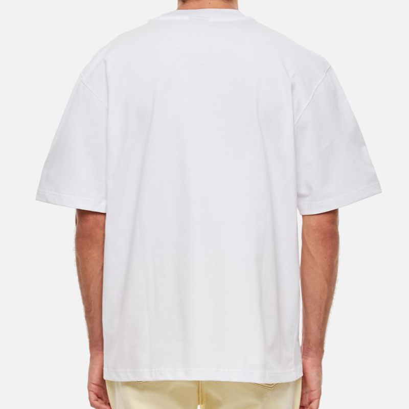 Sizing ジャックムス ホワイト フローラル柄 クルーネック 半袖 Tシャツ 236JS18420991FM