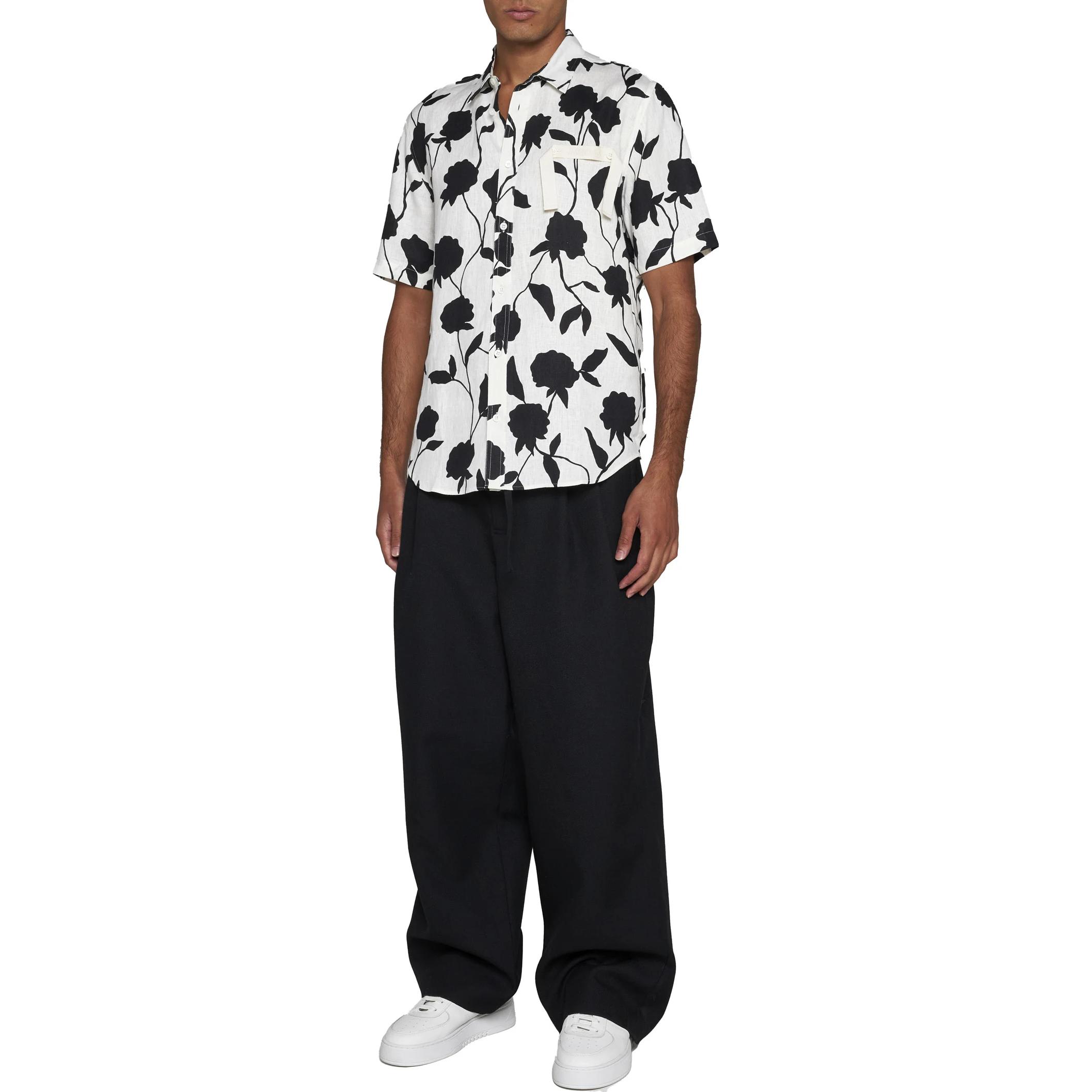 Purchase Jacquemus Kemeja Lengan Pendek Putih dengan Motif Botanical. 225SH00610509AP