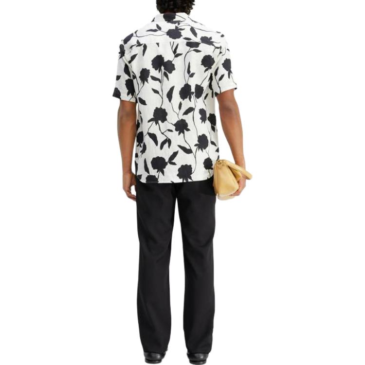 Details for Jacquemus Kemeja Lengan Pendek Putih dengan Motif Botanical. 225SH00610509AP