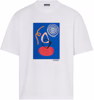 Order Jacquemus Abstract Print Oversized Crewneck Short Sleeve T-Shirt White Men’s. 245JS250-2102-1GS