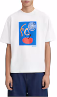 Lookbook Jacquemus Abstract Print Oversized Crewneck Short Sleeve T-Shirt White Men’s. 245JS250-2102-1GS