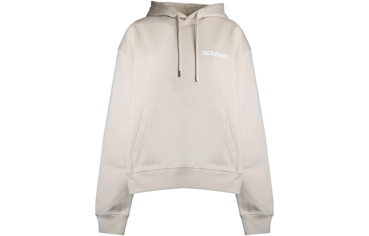 Jacquemus Beige Hoodie with Letter Print Design 226JS210-2120-130