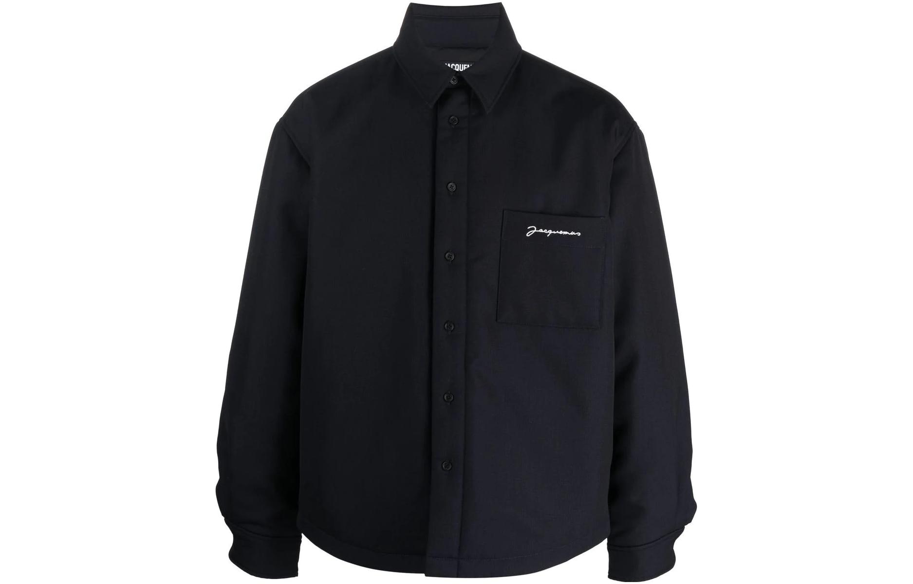 Jacquemus Black Embroidered Logo Button-Up Jacket 216SH104-1116-380