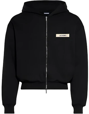 Jacquemus 黑色刺繡Logo拉鍊連帽外套 246JS257-2036-990 Buy Jacquemus 黑色刺繡Logo拉鍊連帽外套 246JS257-2036-990