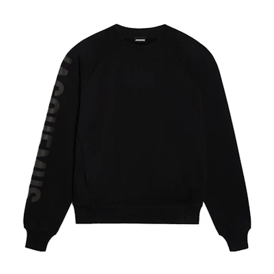 Jacquemus Black Long-Sleeve Letter Logo Crewneck Sweatshirt 245JS236-2341-990