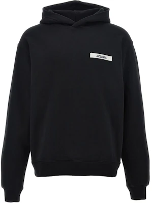 Jacquemus 黑色連帽衫 極簡字母印花設計 24E245JS-2472-036 Buy Jacquemus 黑色連帽衫 極簡字母印花設計 24E245JS-2472-036