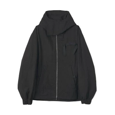 Jacquemus Black Solid Long-Sleeve Zip-Up Hooded Jacket 226BL0141051-990