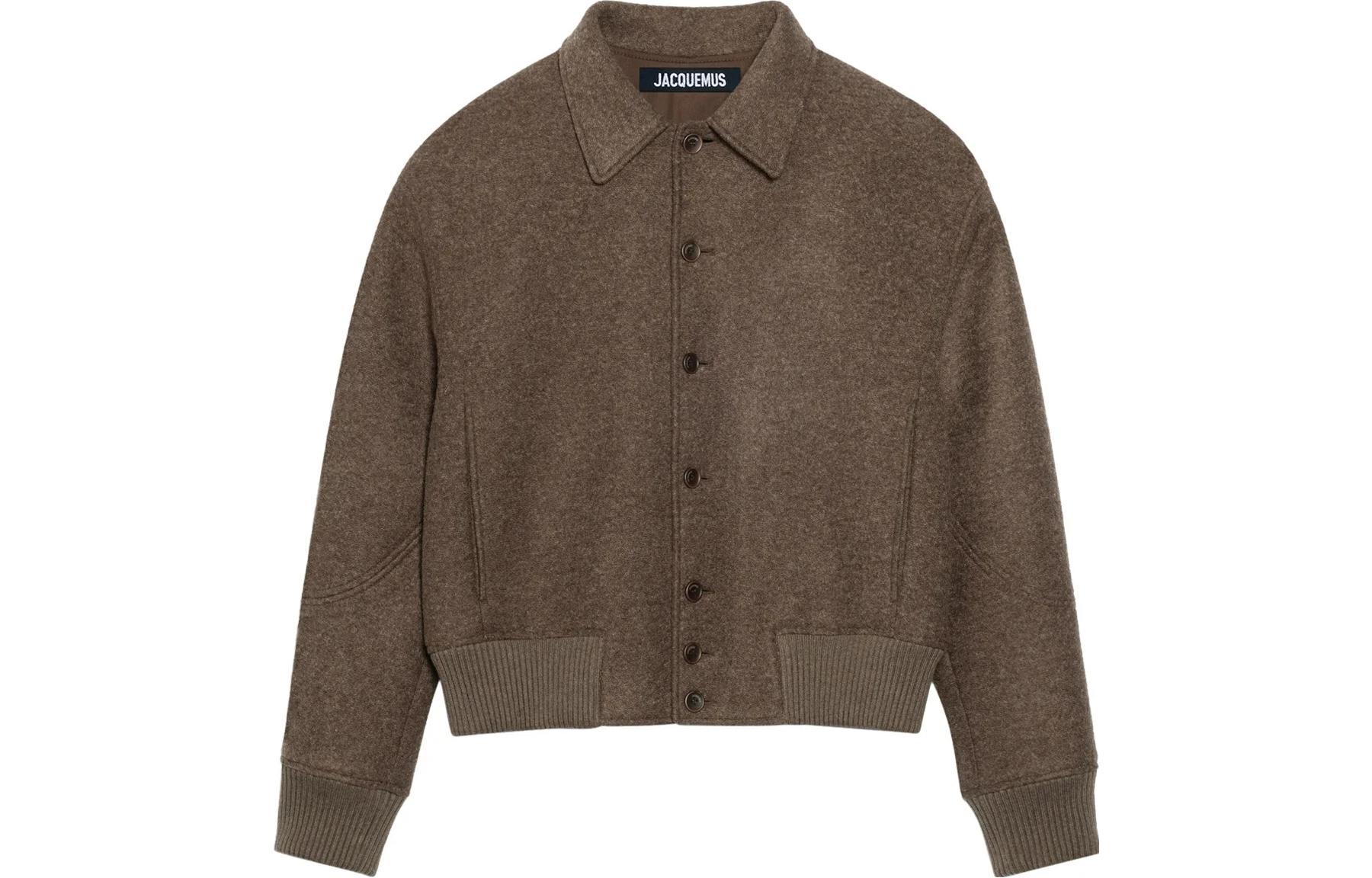 Jacquemus Brown Relaxed Fit Collared Button-Up Long Sleeve Jacket 236BL0421457-880