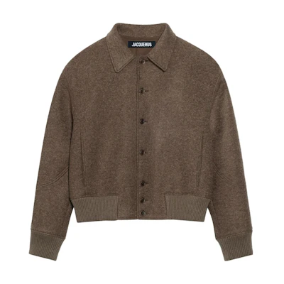 Jacquemus Brown Relaxed Fit Collared Button-Up Long Sleeve Jacket 236BL0421457-880