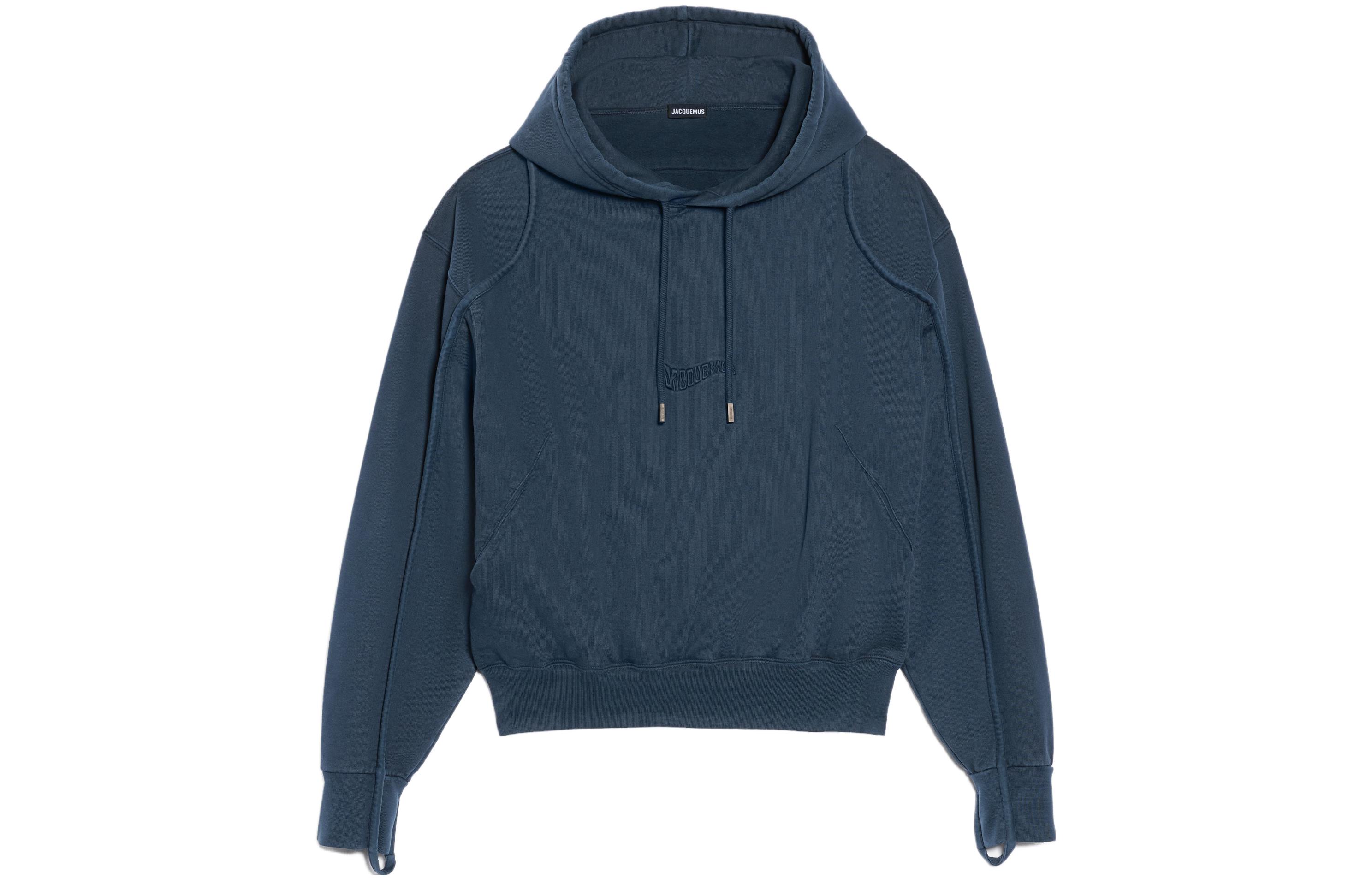 Jacquemus Deep Navy Unisex Hoodie with Logo Patch 226JS053-2087-390