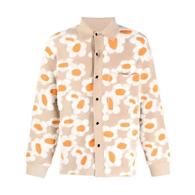Jacquemus Floral Print Collared Shirt-Style Jacket Unisex Multicolor 226KN12121158AL
