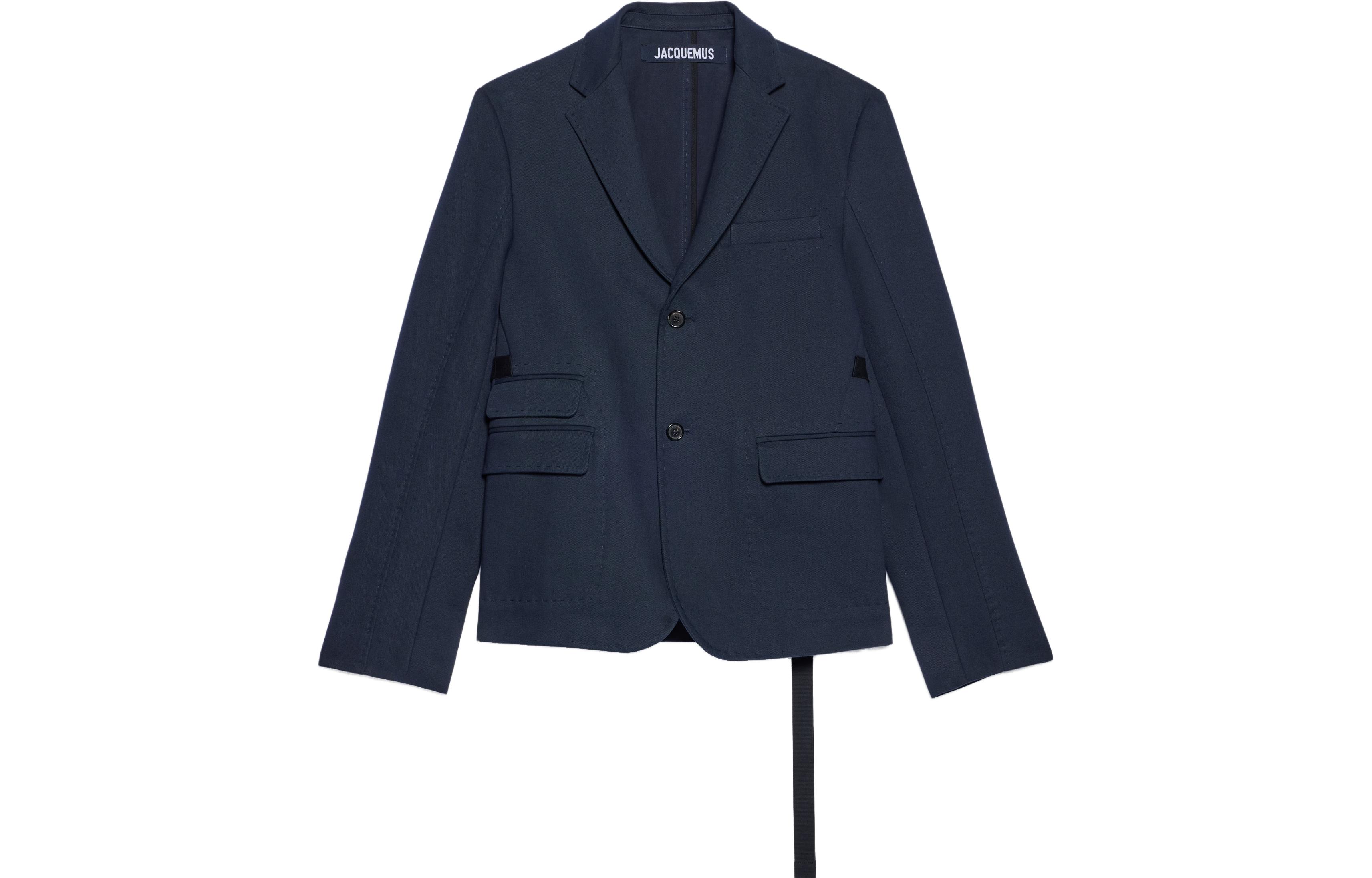 Jacquemus Four Pocket Blazer Single-Button Suit Jacket Men’s Black 236JA031-1504-390