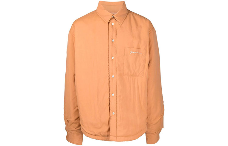 Jacquemus FW21 Logo Embroidered Shirt Jacket - Orange 216SH14216129750
