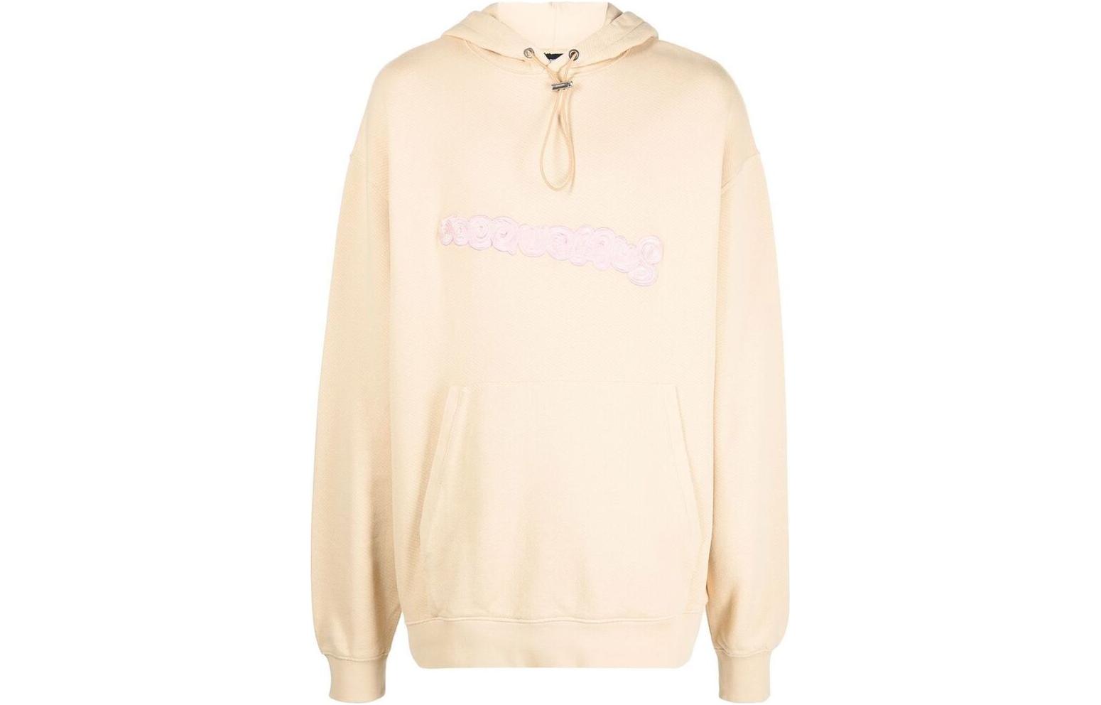 Jacquemus FW22 Beige Logo Embroidered Drawstring Hoodie 226JS07020881CA